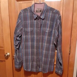 Wrangler Retro Premium Western Plaid Snap Down Shirt